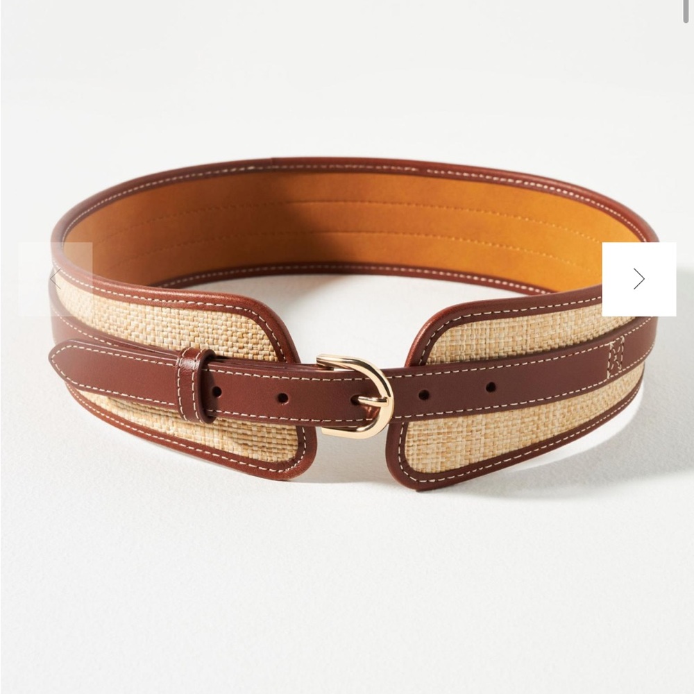 Anthropologie Textured Wide Waist Belt